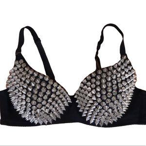 Spiked military costume bra